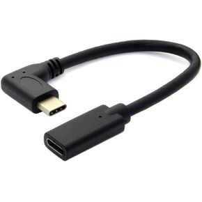 Herfair USB Type C Male-to-Female Extension Cable, 0.6ft, Thunderbolt 3 Compatible, 10Gbps Data Transfer, 100W Fast Charging, 180 Degree Rotation