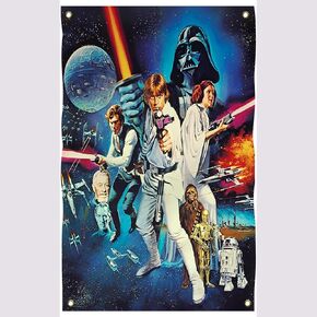 Obainpu Star-Wars IV Tapestry 3x5Ft One sheet Collector's Edition Wall Banner for Bedroom Decor