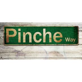 Vintage Wall Decoration Pinche Way Funny Street Sign Metal Sign Wall Decor For Bedroom Home Bar Garage Kitchen Art Sign