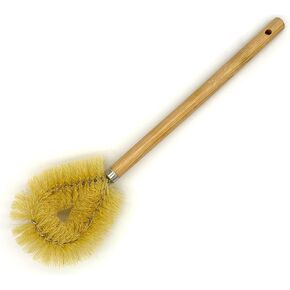 Rocky Mountain Goods All Natural Toilet Brush - Tampico Bristles - Made in The USA - 12" Wooden Handle - Plastic Free - Eco Friendly - Biodegradable - 17" Total Length