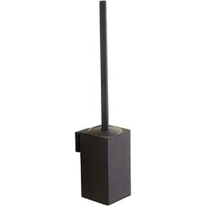 Toilet Brush Holder Black, Toilet Bowl Brush Holder Black Wall Mount Square for Bathroom