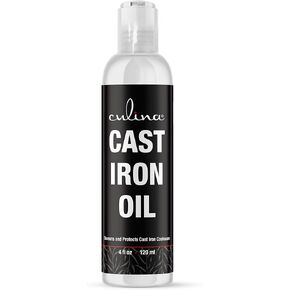Culina Cast Iron 100% Natural Oil OU Kosher - Clean, Condition, Protect and Care for All Iron Pans, Skillets, Griddles, Dutch Ovens, Woks.