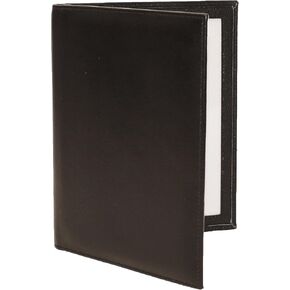 Double 4x6 Portrait Leather Picture Frame - Black