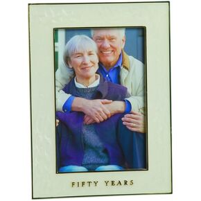 Hallmark 50 Years Enamel Fill Photo Frame, Blue