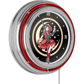 Corvette C5 Neon Clock - 14 inch Diameter - Red
