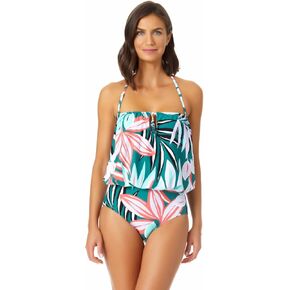Anne Cole Tunnel Blouson Front Keyhole One-Piece