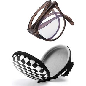 Large Frame Folding Reading Glasses for Women and Men Blue Light Blocking Readers Glasses for Reading with Portable Case in Kuwait