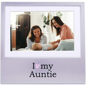I Love My Auntie Brushed Silver 6" x 4" Picture Frame