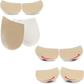 4 Pairs Medial& Lateral Heel Corrective Insoles Supination & Over-Pronation Leg Shoe Self-Adhesive Insert for O/X Type Legs Foot Alignment, Knee Pain, Bow Legs
