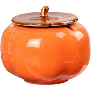 Cute Ashtray with Lid, Creative Ceramic Cigarette Ashtrays for Smokers, Lucky Persimmon Ashtray Desktop Smoking Ashtray for Home Office Fashion Decoration in Kuwait