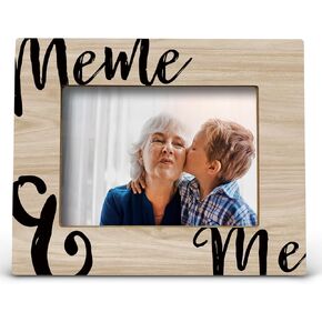 Meme Gifts Picture Frame - Grandma Frame, Grandma Picture Frame, Mothers Day Gifts for Grandma, Mothers Day Gifts for Meme Grandma from Grandkids, Meme and Me Photo Frame(5x7 Inch Photo)