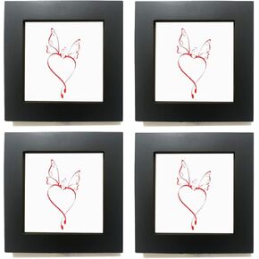 إطار صورة أسود مقاس 6x6 مع حصيرة 4x4، عبوة من قطعتين. خشب صلب، واجهة زجاجية، 4 لوحات (2 زجاج عالي الوضوح، 2 زجاج شبكي)، شاشة عرض للحائط أو لسطح الطاولة. in Kuwait