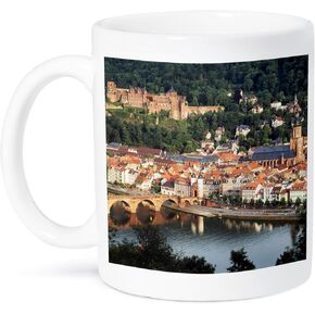 3dRose Use Massachusetts Boston Waterfront Skyline with Sailboats Two Tone Mug, 11oz, Black