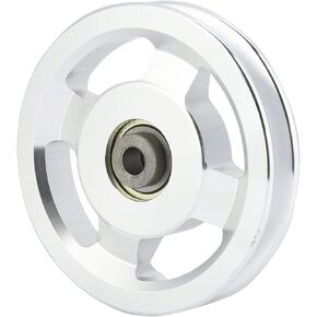 Bearing Pulley Wheel, Aluminum Alloy Gym Cable Wheel Fitness Pulley Wheel Replacement for Home Gym Equipment Part (Dia 115mm)