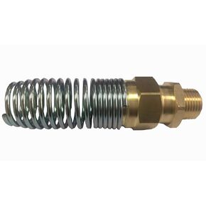 Air Brake Fittings for Rubber Tube,3/8" Hose ID x 1/2" Pipe Thread Male Connector with Spring(Pack of 1).
