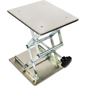 TEXALAN(R) 6x6 Lab Scissor Jack Lift Table SS304 Max. Height of 10" 17.5LBS Load