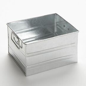 American Metalcraft MTUB7 Galvanized Condiment Caddy, Galvanized, 7" Length, 5-3/4" Width, 4" Height