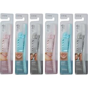 Wangta Soft Toothbrush, 6 Pack (Charcoal) – Best Manual Toothbrush for Maximum, Efficient Cleaning and Sensitive Gums and Teeth