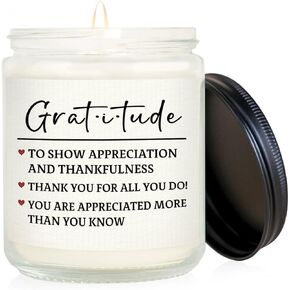 Thank You Gifts, Appreciation Gifts for Teacher, Nurse, Boss, Employee, Coworkers, Pastor, Thank You Gifts for Women or Men, Gratitude Gifts 7 Oz Soy Wax Lavender Scented Candle