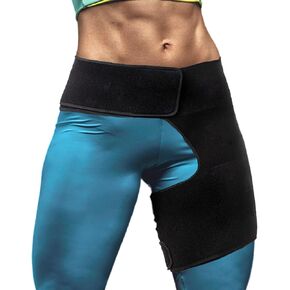 Hip and Groin Brace - Ortho Wrap Hip Brace for Sciatica for Women and Men - Groin Compression Wrap for Pulled Hamstring Compression - Thigh Compression Sleeve for Sciatic Ease (Medium, Left leg)