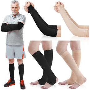 4 Pairs Elderly Leg and Arm Skin Protectors Leg Protectors for Thin Skin from Tears Bruise Abrasions