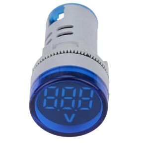 Voltmeter, LED Voltmeter Light Digital Display Dc Voltage Meter Display Voltage Meter Indicator Round Lamp Tester Wide Measurement Range of 6-100V