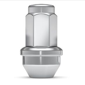 White Knight M14x2.0 Factory Style Lug Nuts for Ford F-150 (2001-2014) and Expedition (2004-2014), Black Chrome Extra Bulge Acorn – WN28850BK-24AM (24 Pack)