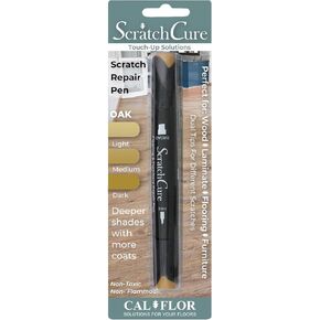 CalFlor ScratchCure Pens Rainbow Pack: 6 Double Tipped Repair Pens for Use on Wood, Laminate, Flooring & Furniture: includes Maple, Chestnut, Cherry, Light Gray, Mahogany and Oak