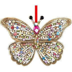 FaCraft Butterfly Christmas Ornaments 2023 Brilliant Butterfly Ornaments for Christmas Tree Butterflies Keepsake Gifts for Sisters Girls Mom Women