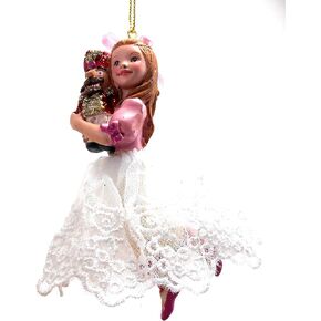 Kurt S. Adler The Nutcracker Suite Clara Girl Holding Nutcracker Christmas Ornament Decoration