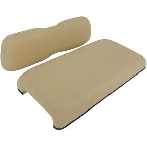 SCITOO Replacement Cushions for Golf Cart Front Seat, Golf Cart Cushion Seat for Club Car DS, Buff, 2 Piece Set