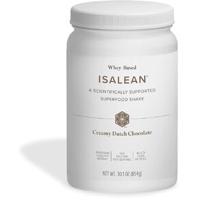 Isagenix IsaLean Shake - مخفوق البروتين البديل للوجبات يدعم الوزن الصحي ونمو العضلات - مسحوق البروتين المخصب بـ 23 فيتامين - الشوكولاتة الهولندية الكريمية، 30.1 أونصة (14 حصة)