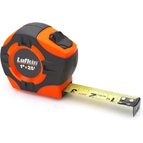 Lufkin PHV1425D Power Return Engineer's Tape, 1-Inch by 25-Feet, Hi-Viz Orange