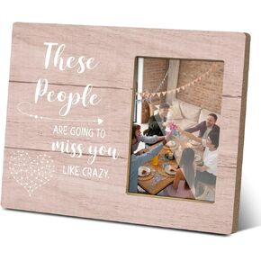 Coworker Going Away Picture Frame, We Will Miss You Gifts for Coworker Boss Colleague Friends, Goodbye Farewell New Job Gift Photo Frame for Home Office Wall Tabletop Decor Fit 4x6 Photo -45