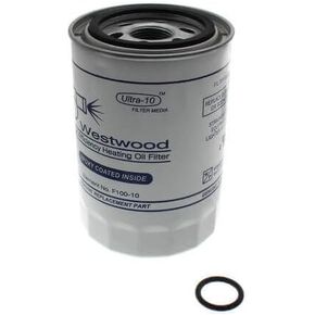 Westwood F100-10 Spin on Oil Filter Replacement Spin On Element w/ "O" Ring (Epoxy Inside, 10 Micron)