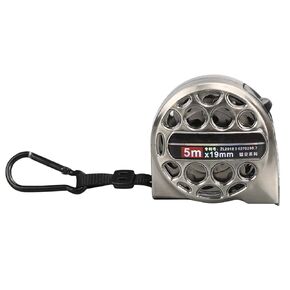 High Grade Tape Measure, 5M Metal Hollow Tape Measure, Auto Lock Stainless Steel Flexible Tape Measure Waterproof Anti-Fall for Industry Home Collection(Silver)