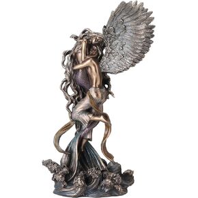 Veronese Design 12 Inch Mermaid Angel Lover Statue Impossible Love by Selina Fenech Cold Cast Resin Bronze Finish Sculpture