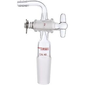 Glass Bent Inlet Adapter with 19/22 Male Glass Joint and 2 mm Hose Connection Lab Glassware