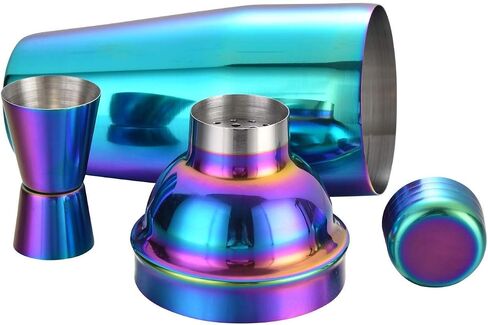 24 oz Cocktail Shaker Bartender Set, Stainless Steel Martini Shaker with Built-in Bartender Strainer & Popular Cocktail Recipes Booklet, Professional Bartender Tool for Home or Bar in Saudi Arabia