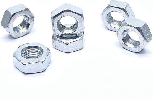 20 Pcs M16-2.0mm Silver Hex nut, 4.8 Grade,Metric Thread nut Made of Zinc Plated, with Large Contact Surface and Strong Resistance, Easy to Operate in Saudi Arabia