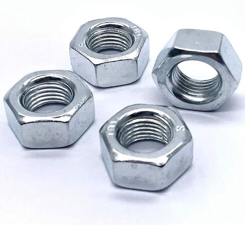 20 Pcs M16-2.0mm Silver Hex nut, 4.8 Grade,Metric Thread nut Made of Zinc Plated, with Large Contact Surface and Strong Resistance, Easy to Operate in Saudi Arabia