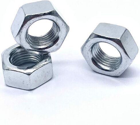 20 Pcs M16-2.0mm Silver Hex nut, 4.8 Grade,Metric Thread nut Made of Zinc Plated, with Large Contact Surface and Strong Resistance, Easy to Operate in Saudi Arabia