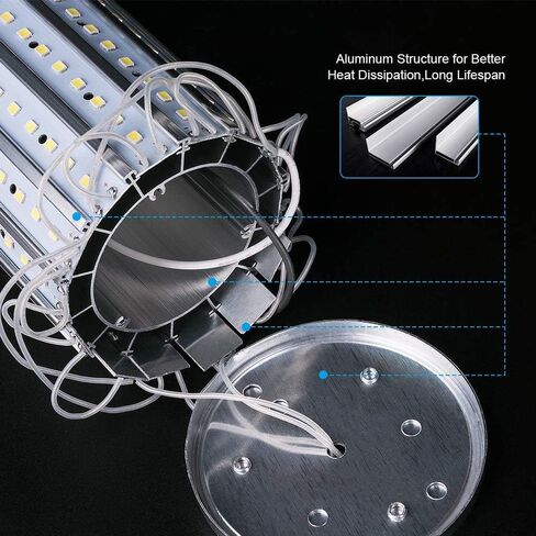 60 Watt LED Corn Light Bulb(500W Equivalent),5500 Lumen 6500K,Cool Daylight White LED Street and Area Light,E26/E27 Medium Base,for Outdoor Indoor Garage Factory Warehouse High Bay Barn and More in Saudi Arabia