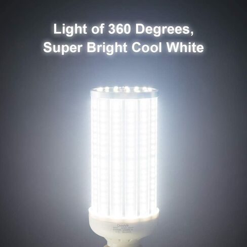 60 Watt LED Corn Light Bulb(500W Equivalent),5500 Lumen 6500K,Cool Daylight White LED Street and Area Light,E26/E27 Medium Base,for Outdoor Indoor Garage Factory Warehouse High Bay Barn and More in Saudi Arabia