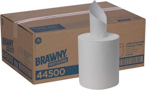 منشفة تنظيف Brawny Professional 1/4-Fold A400 للاستعمال مرة واحدة من GP PRO (جورجيا والمحيط الهادئ)، أبيض، 29215، 50 منشفة في كل عبوة، 16 عبوة في كل علبة (800 إجمالي) in Kuwait