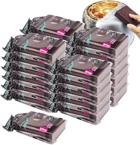 Sponge Individually Wrapped, Carborundum Sponge Nano Emery Sponges Stone Pot Dishwashing Sponge, Eraser Grit Scouring Pad Brush Rust Odor-Free Sponge Wipes for Kitchen(15 Pack) in Saudi Arabia