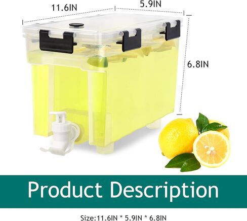1 Gallon Drink Dispenser For Fridge,Beverage Dispenser With Spigot. Milk,Lemonade Dispenser,Juice Containers With Lids For Fridge, Parties And Dairly Use，100% Sealed And Filter screen in Saudi Arabia