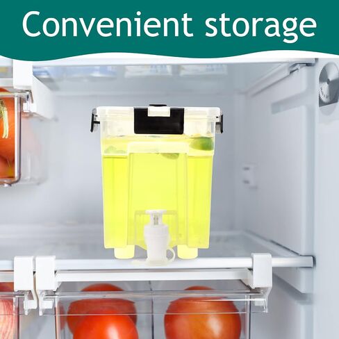 1 Gallon Drink Dispenser For Fridge,Beverage Dispenser With Spigot. Milk,Lemonade Dispenser,Juice Containers With Lids For Fridge, Parties And Dairly Use，100% Sealed And Filter screen in Saudi Arabia