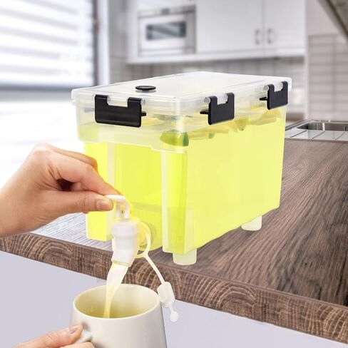 1 Gallon Drink Dispenser For Fridge,Beverage Dispenser With Spigot. Milk,Lemonade Dispenser,Juice Containers With Lids For Fridge, Parties And Dairly Use，100% Sealed And Filter screen in Saudi Arabia