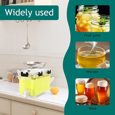1 Gallon Drink Dispenser For Fridge,Beverage Dispenser With Spigot. Milk,Lemonade Dispenser,Juice Containers With Lids For Fridge, Parties And Dairly Use，100% Sealed And Filter screen in Saudi Arabia